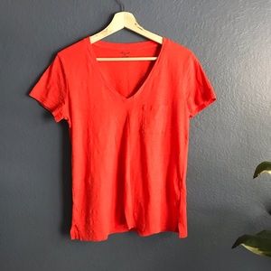 Madewell Orange Pocket Tee